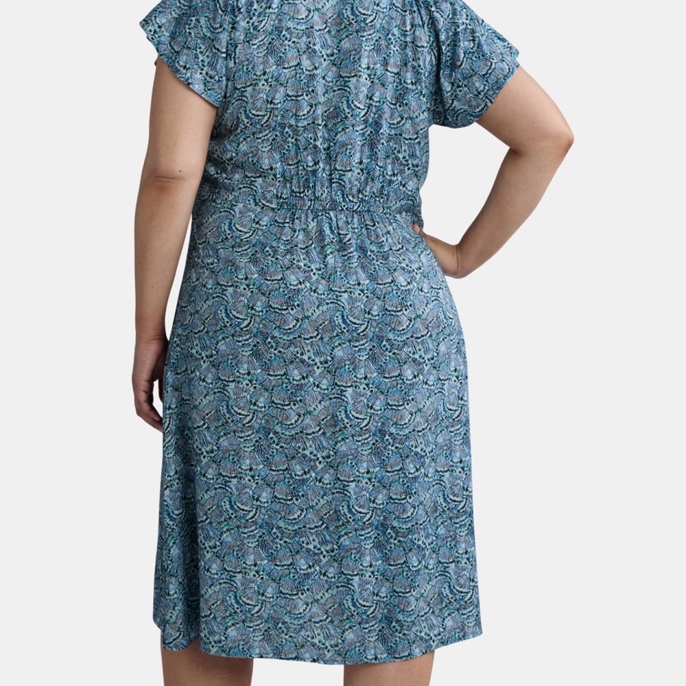 Women’s 2x midi dress flutter short sleeve 20-22 summer terra & sky 2xl 20w - Picture 2 of 10